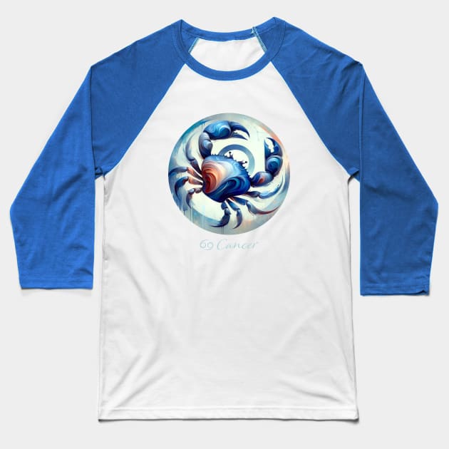 Oceanic Cancer Zodiac Sign Baseball T-Shirt by 2HivelysArt